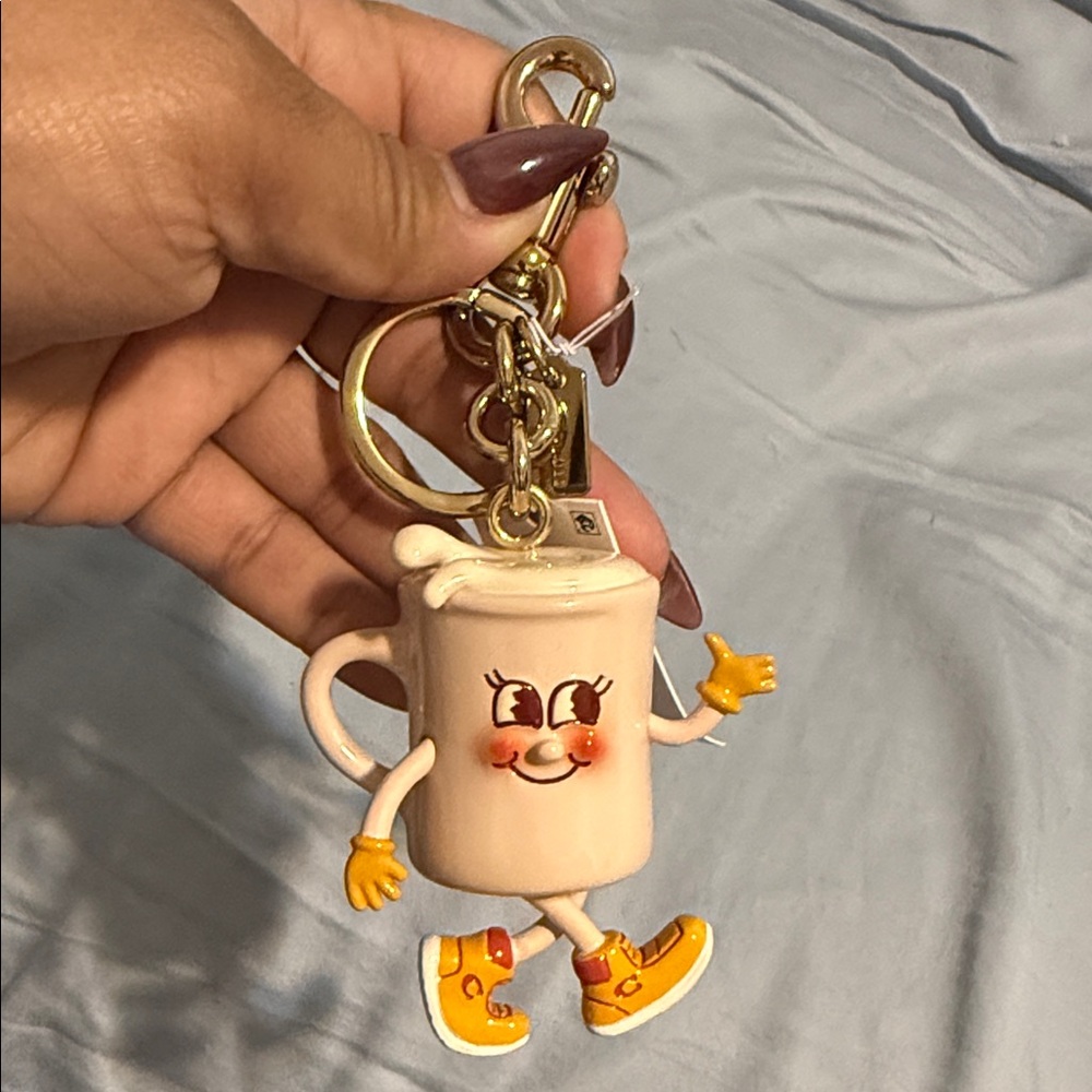 Coach Ms. Joe bag charm from the Coach coffee shop